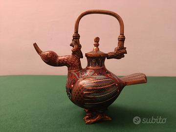 TEIERA/BROCCA BRONZO SMALTO CLOISONNE'-PRIMI 900