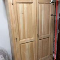 Armadio non verniciato con angoli stondati