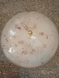 Grande plafoniera in vetro satinato 