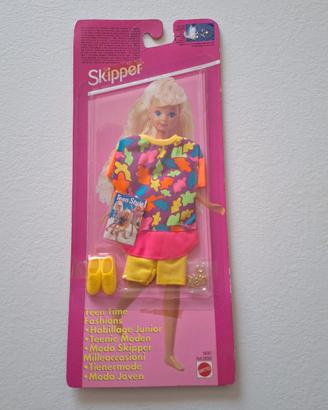 barbie skipper vintage abito nuovo in blister
