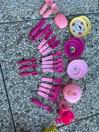 set posate/pentole giocattolo per bambini