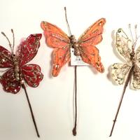 Stock farfalle decorative Natalizie