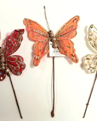 Stock farfalle decorative Natalizie