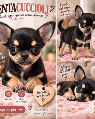 CHIHUAHUA TOY CUCCIOLI NERI FOCATI disponibili