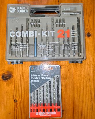 Due cofanetti punte trapano e inserti Black&Decker