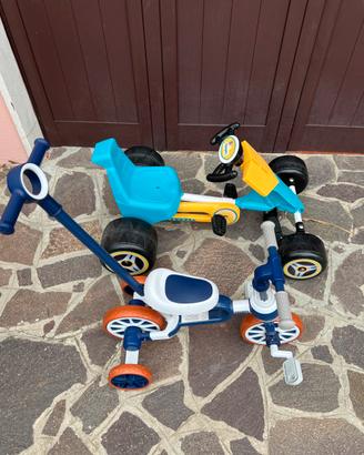 Lotto Triciclo 4in1 + Go-Kart a pedali Injusa