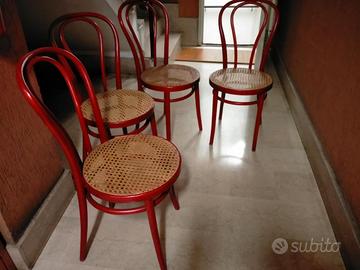 4 sedie thonet originali in legno
