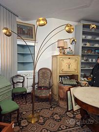Lampada piantana in ottone anni 60 originale