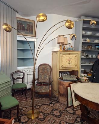 Lampada piantana in ottone anni 60 originale