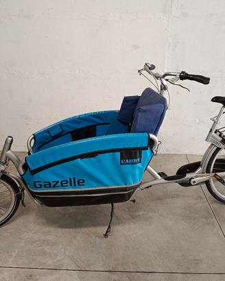bicicletta cargo trasporto bambini marca gazelle