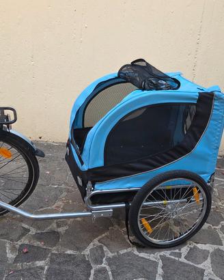 CARRELLINO RIMORCHIO BICI PER CANI - ANIMALI