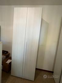 Armadio 2 ante effetto pegno bianco