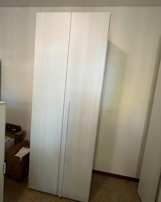 Armadio 2 ante effetto pegno bianco