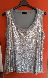 Canotta con paillettes