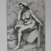 Diana Pietro. Nudo femminile. Acquaforte originale