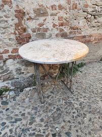 Tavolo giardino in marmo e ferro anni  50