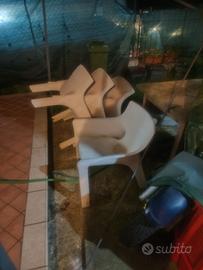 Sedia giardino e tagliaerba