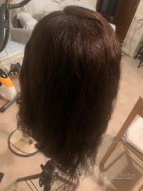 Testina studio da parrucchiere capelli veri 100%