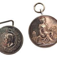 2 Medaglie Ai Veterani e Reduci XX secolo Ag.