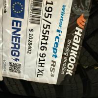 4 Gomme Invernali Hankook 195/55 R16 91H NUOVE