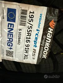 4 Gomme Invernali Hankook 195/55 R16 91H NUOVE