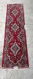 Tappeto orientale vintage rosso 229 × 59 cm