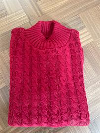 Maglione lana vintage con trecce made in italy