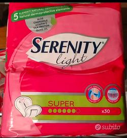 5 conf assorbenti serenity light super 30 pz.