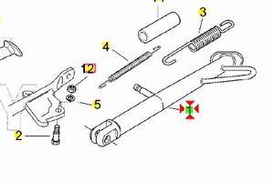 Cavalletto laterale Aprilia Pegaso IE 650 AP814638