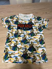 T-shirt con stampa giungla Kenzo Kids