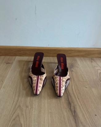 Scarpe miu miu in pitone e pelle anni 2000