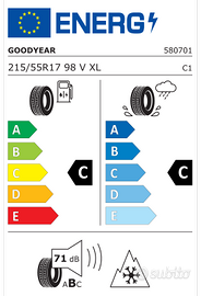 TRENO GOMME TERMICHE GOODYEAR ULTRAGRIP 215/55 R17