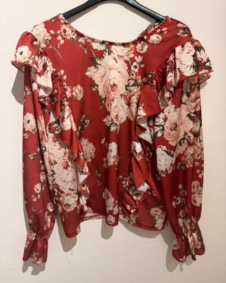 Camicia Rose volant