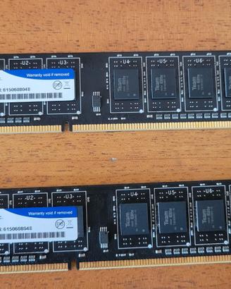 2 banchi RAM DDR3 1600 MHz da 8 GB, 16 GB totale