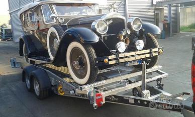 Carrello trasporto auto pianale basculante 415x194