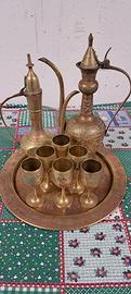 set da the in ottone marocchino 