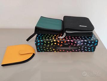 3 porta cd + valigetta porta vinili