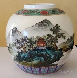 Vaso cinese Famille Rose - porcellana Jingdezhen -