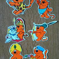 LOTTO 6 ADESIVI GATTO ISIDORO - PARMALAT