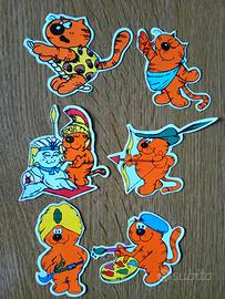 LOTTO 6 ADESIVI GATTO ISIDORO - PARMALAT