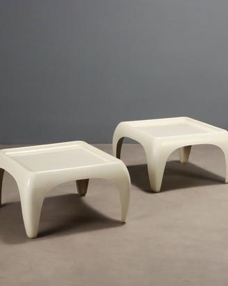 Tavolini Space Age in Vetro Resina Anni '60-'70