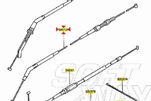 Cavo gas chiusura Kawasaki GPZ RX 1000 540121296