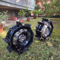 Ruote per motozzappa autocostruite