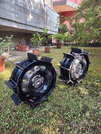 Ruote per motozzappa autocostruite