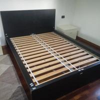 letto nero 1 piazza e mezza Ikea 