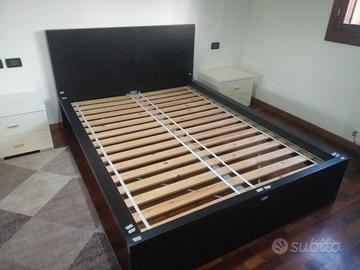 letto nero 1 piazza e mezza Ikea 
