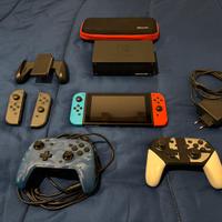 Nintendo switch + 2 pad + joy con