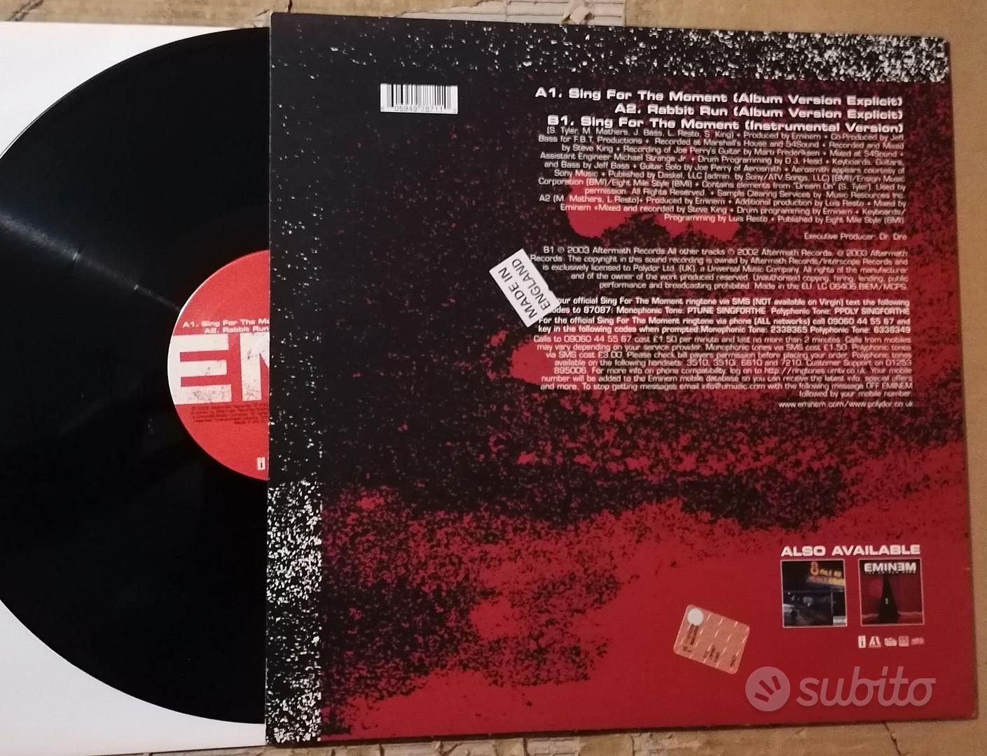 EMINEM SING FOR THE MOMENT Vinile 12 - Musica e Film In vendita a Rimini