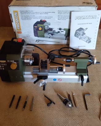 tornio proxxon FD 250/E con accessori 
