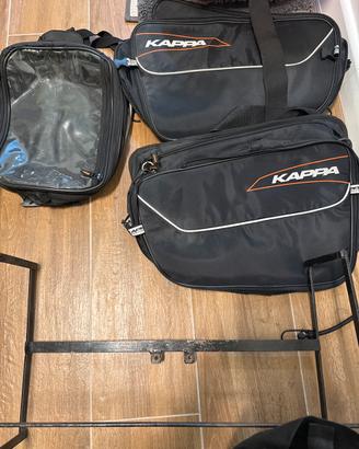 Kawasaki z750 2007 porta borse + borse